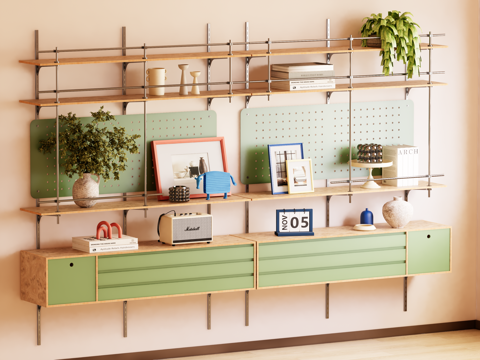 Modern Bauhaus Storage Rack