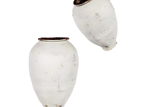 Modern Retro White Pottery Pot