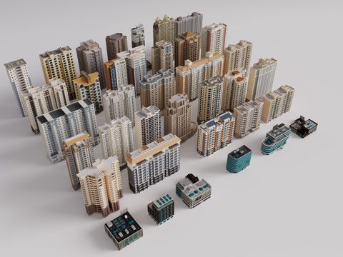 Modern High-rise Building Multi-storey Residential District Building Bird's-eye View of High-rise Building Urban Architecture