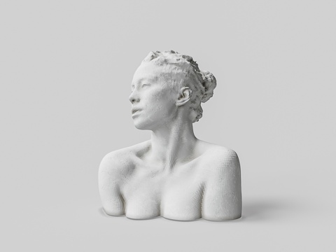 Gypsum European Lady Statue