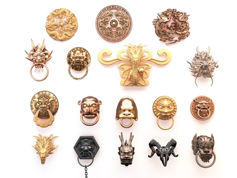 Door Handles Door Ornaments Wall Ornaments Beast Head