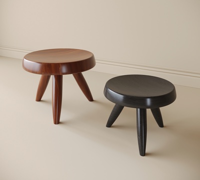 Modern Stool Wooden Stool Shoe Changing Stool Round Stool