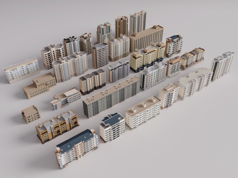 Modern High-rise Building Multi-storey Residential District Building Bird's-eye View of High-rise Building Urban Architecture