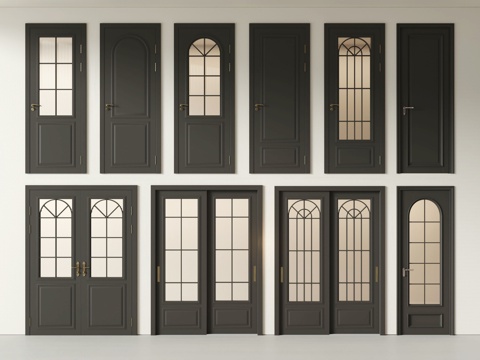 French style combination door American style combination door glass door double door single door bedroom door sanitary