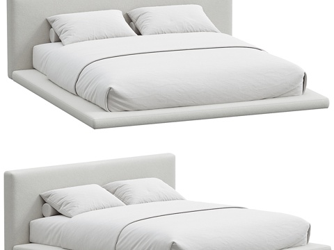 Modern Italian Minimalist Fabric Double Bed