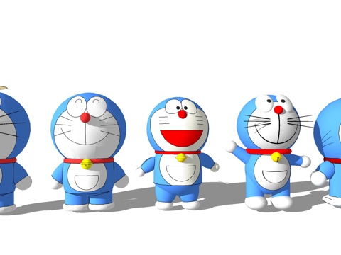 Modern Cartoon Characters Doraemon Tink Cat Toy Figure