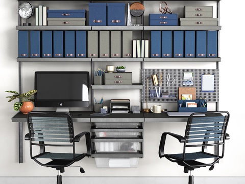 modern office desk and chair