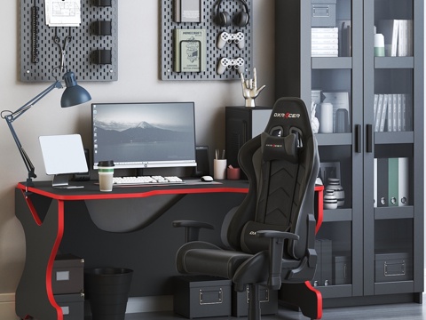 Modern computer desk and chair