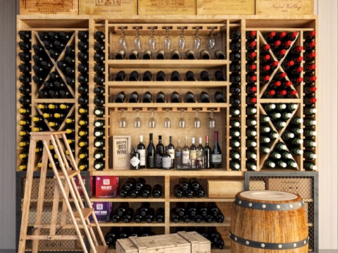 American Vintage Wine Cellar Wine Cabinet