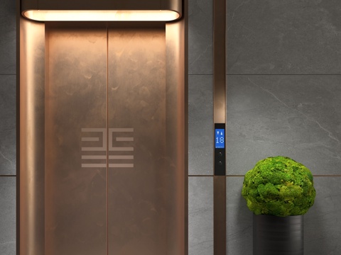 modern elevator hall