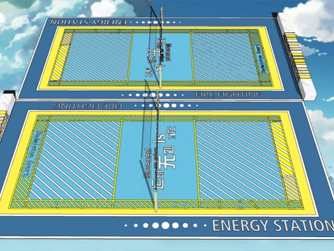 modern sports ground badminton court