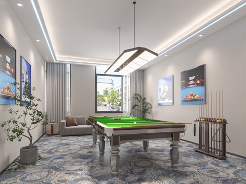 Modern Billiards Room Box Recreation Room