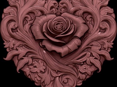 Valentine's Day Rose Sculpture Love