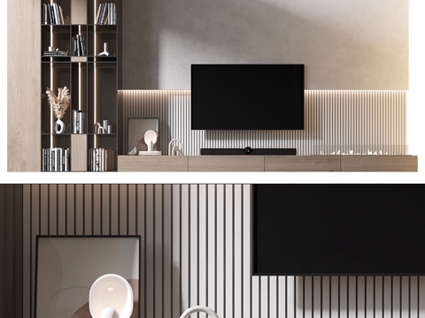 Modern minimalist TV Wall