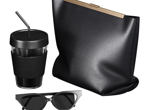 bag, sunglasses, mug