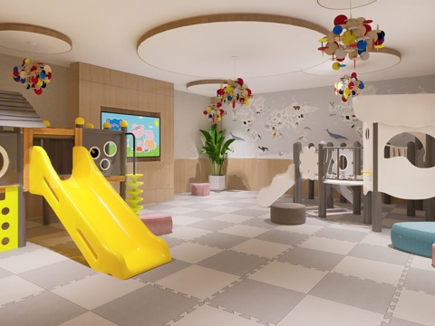 Modern Simple Kindergarten Children's Activity Area