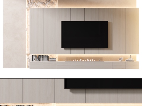 Modern minimalist TV Wall