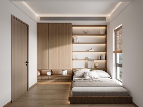 Modern Log Bedroom