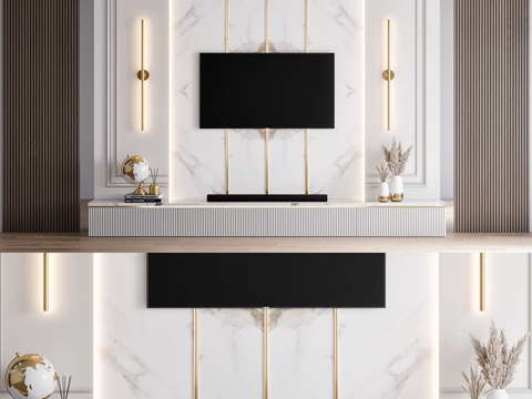 Modern Affordable Luxury Style TV Wall