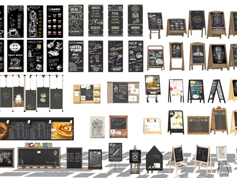 Blackboard card easel billboard order card bar card pictorial card