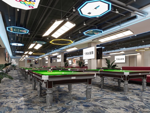 modern billiard room leisure entertainment club