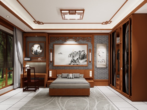 New Chinese Bedroom Room Hotel Big Bed Room Chinese Homestay Room