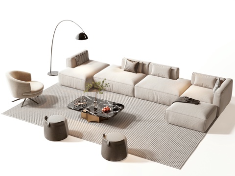 Modern sofa coffee table group