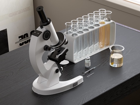 Microscope experimental observation mirror test tube needle tube glass container experimental equipment