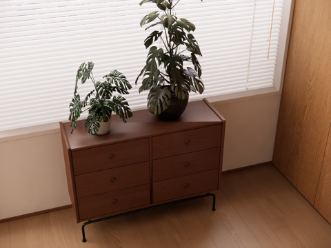 Mid-century Style bucket cabinet