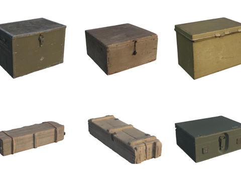 Military equipment wooden box