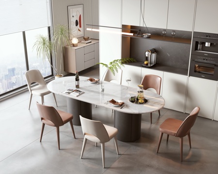 Modern Dining Table and Chair Combination