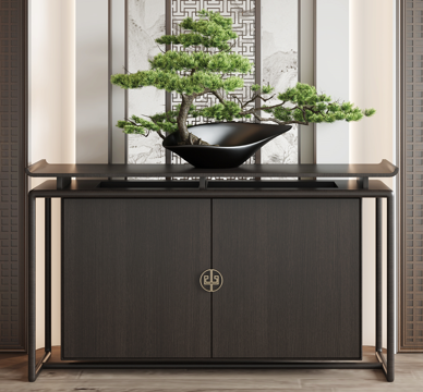 Neo-Chinese Style Entrance Cabinet Side Cabinet