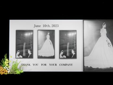 Wedding photo wall