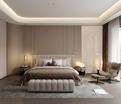 Modern Affordable Luxury Style Home Bedroom French Light Luxury Bedroom Backrest Double Bed Italian Light Luxury Bedroom