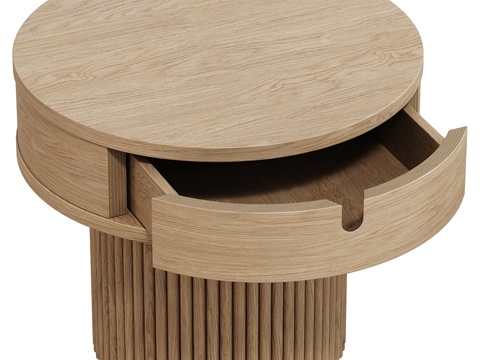 New Chinese-style Round Bedside Cabinet