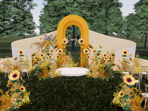 Sunflower Wedding Outdoor