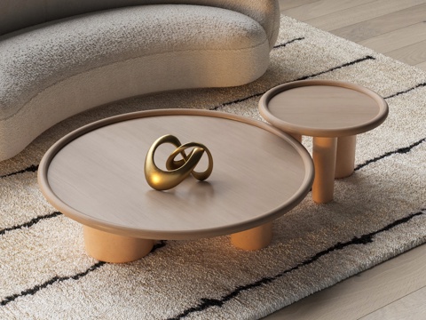 Tacchini Pluto Coffee Table Round Coffee Table Combination Coffee Table Log Tea