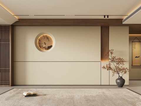 Zen new Chinese sofa Wall