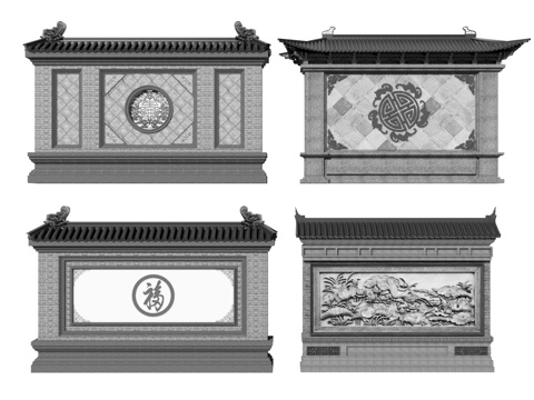 Chinese-style screen wall screen wall screen wall wall photo wall wall carving Wall relief wall