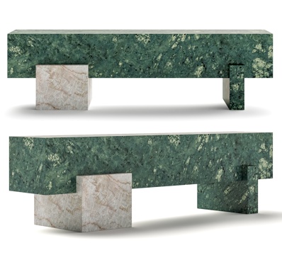 Marble Landscape Bench Stone Bench Outdoor Public Stone Bench