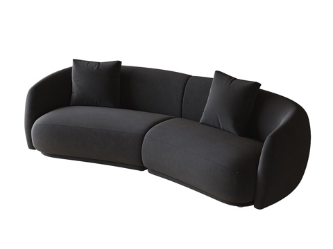 modern double sofa curved sofa