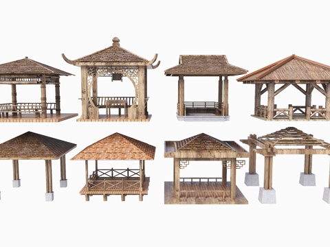 Neo-Chinese Style Pavilion Chinese Style Pavilion Pavilion Rest Pavilion Round Pavilion Hexagonal Pavilion Chinese Style Wooden Pavilion