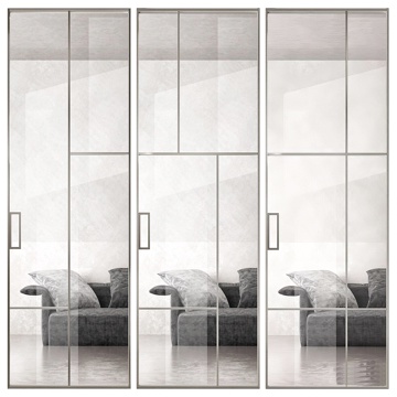 Modern minimalist glass door