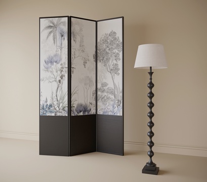 French Screen Floor Lamp