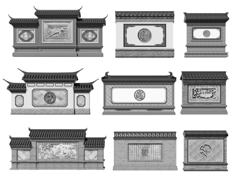 Chinese-style photo wall, screen wall, screen wall, screen wall, photo wall, carving Wall, relief wall