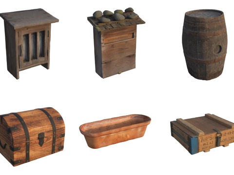 Storage Wooden Box Wooden Barrel Wooden Box Mailbox Wooden Basin