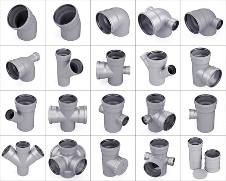 Sewage pipe interface stainless steel groove pipe fittings pipe fittings three-way four-way