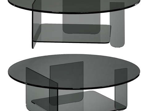 Modern Italian Cava Glass Coffee Table