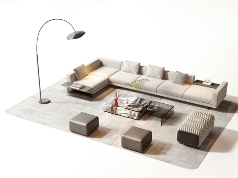 Modern sofa coffee table group