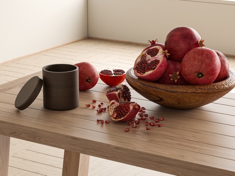 Fruit Pomegranate Sideboard Decoration Table Decoration